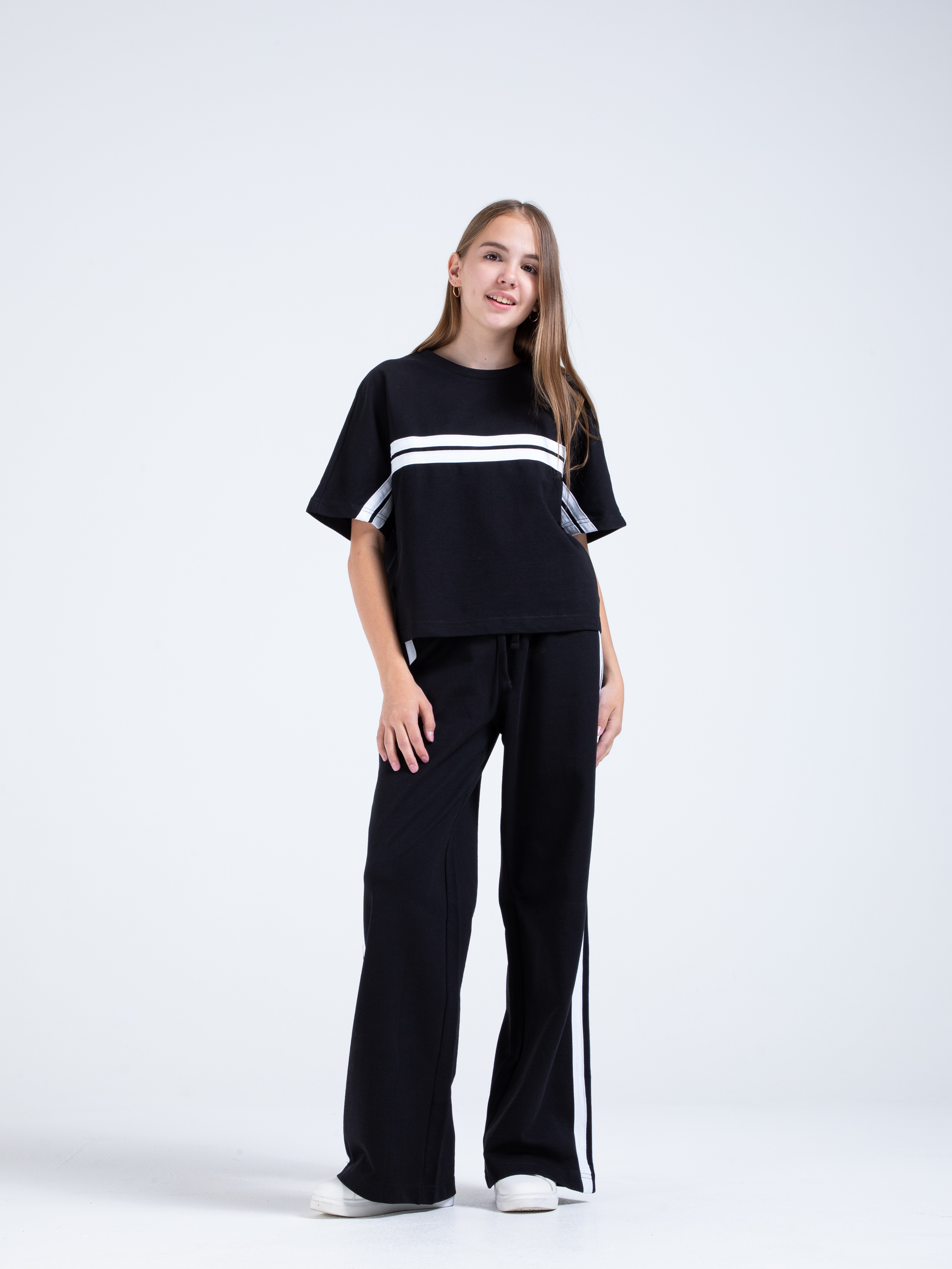 Футболка и брюки STELLA MODA 24401_черный - фото 7