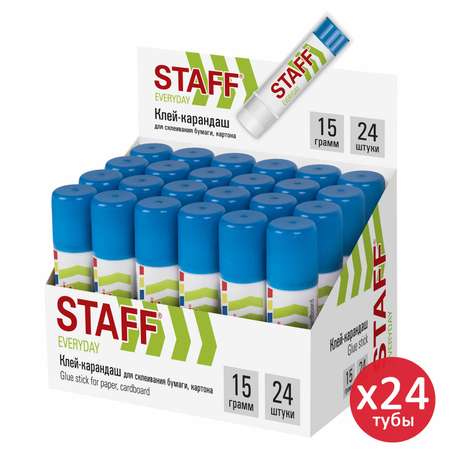 Клей-карандаш Staff 24 шт.