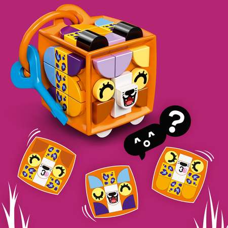 Конструктор LEGO DOTS Брелок Леопард блочный