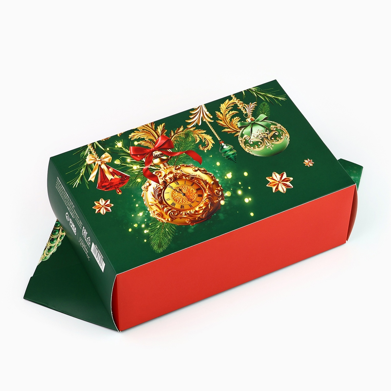 Сборная коробка-конфета Дарите Счастье "Новогодние шары", 14 х 22 х 8 см - фото 3