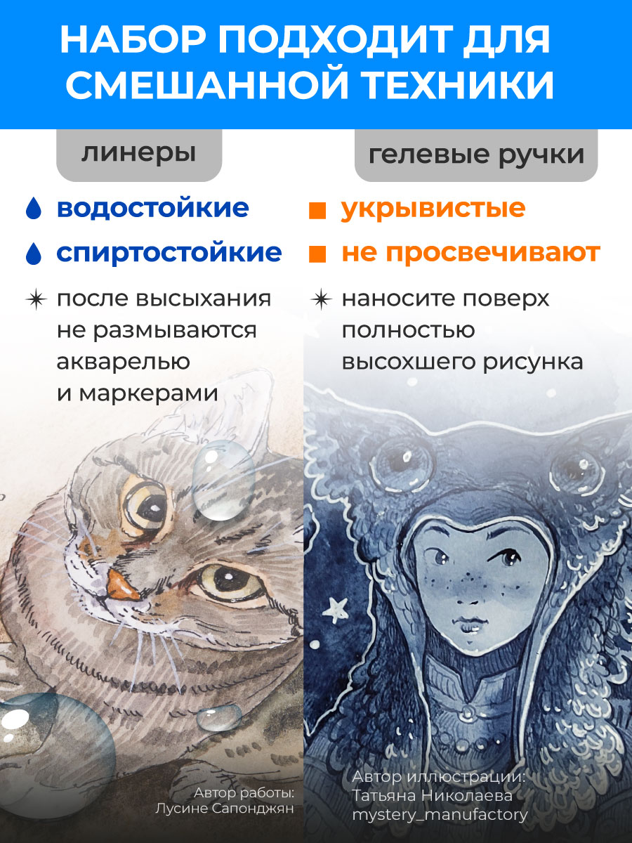 Ручка капиллярная Малевичъ 3 шт. - фото 8