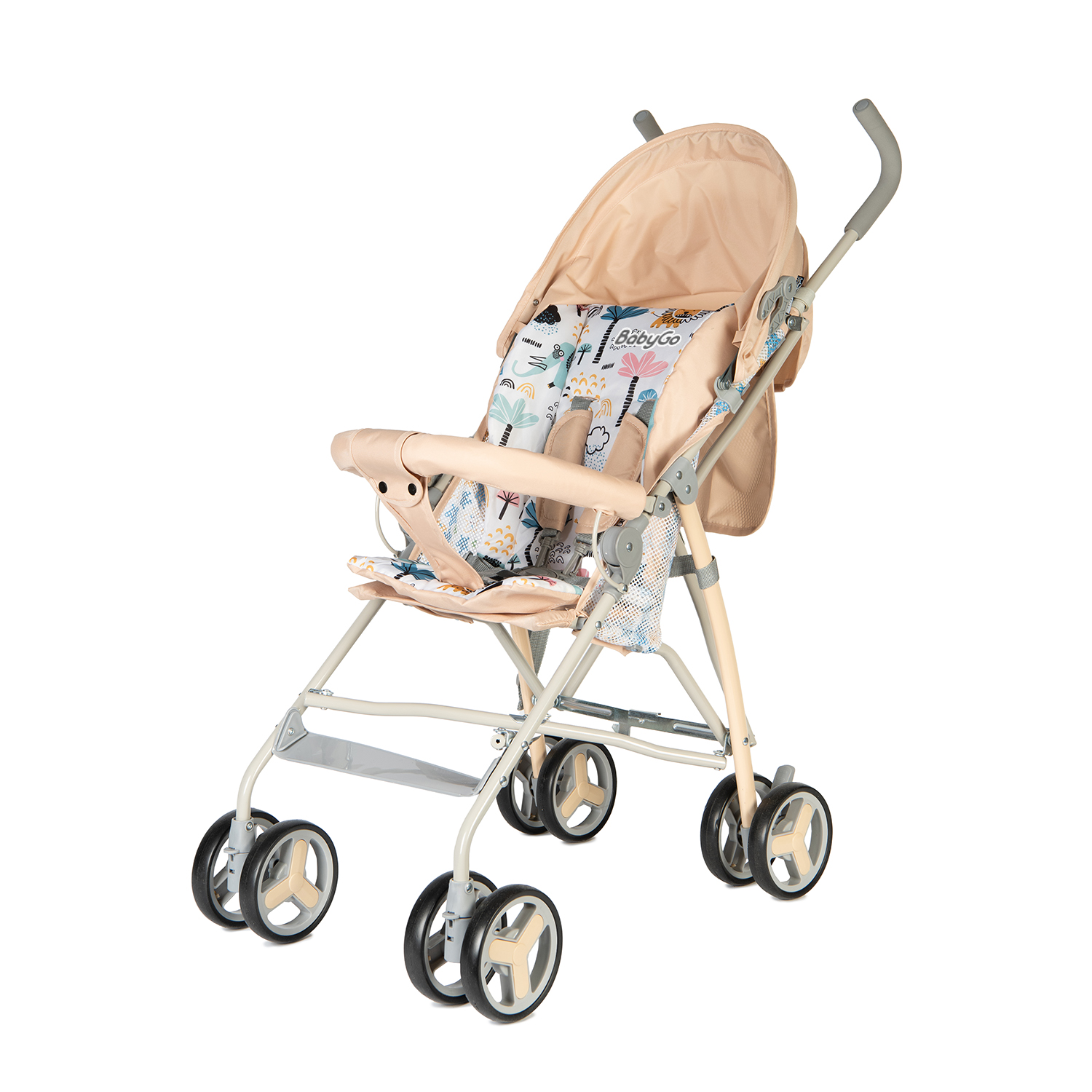 Коляска прогулочная BabyGo Light New бежевый - фото 4