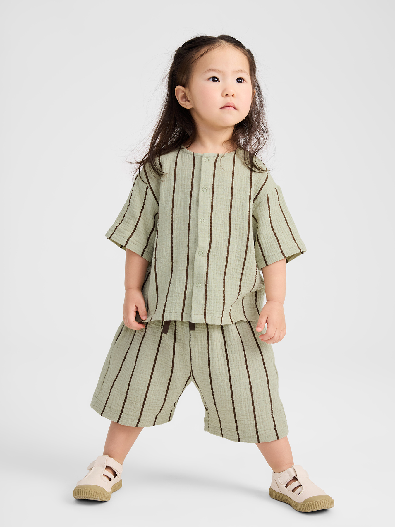 Рубашка Happy Baby 88271_green with stripes - фото 11