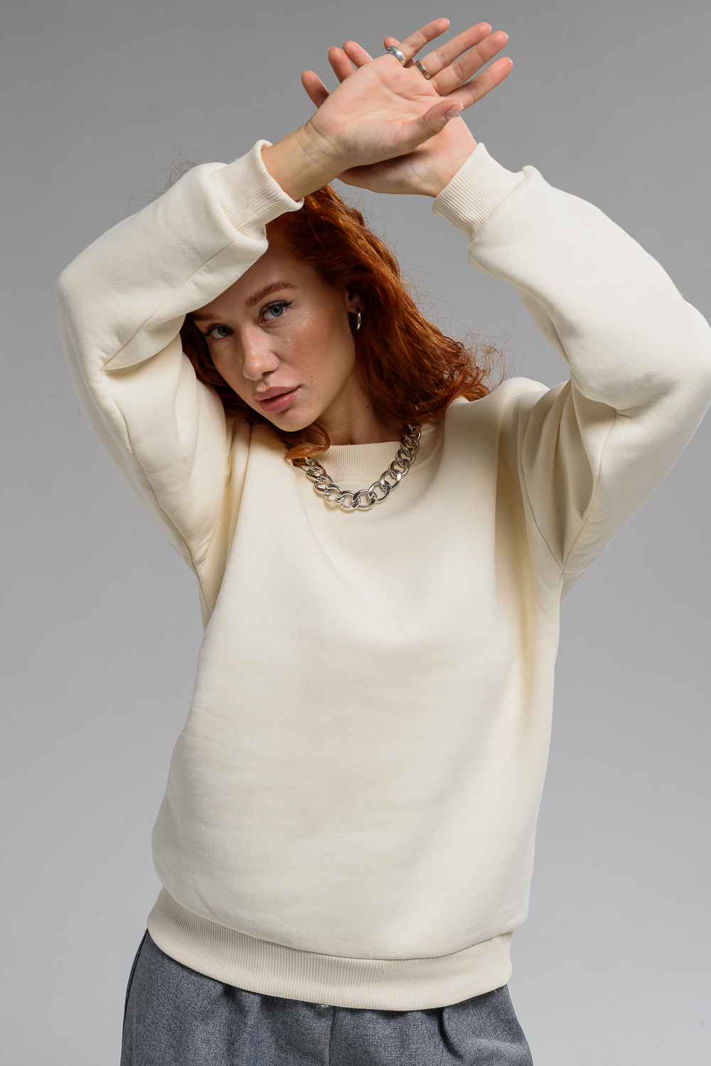 Свитшот Натали Суслова 14422 молочный - фото 6