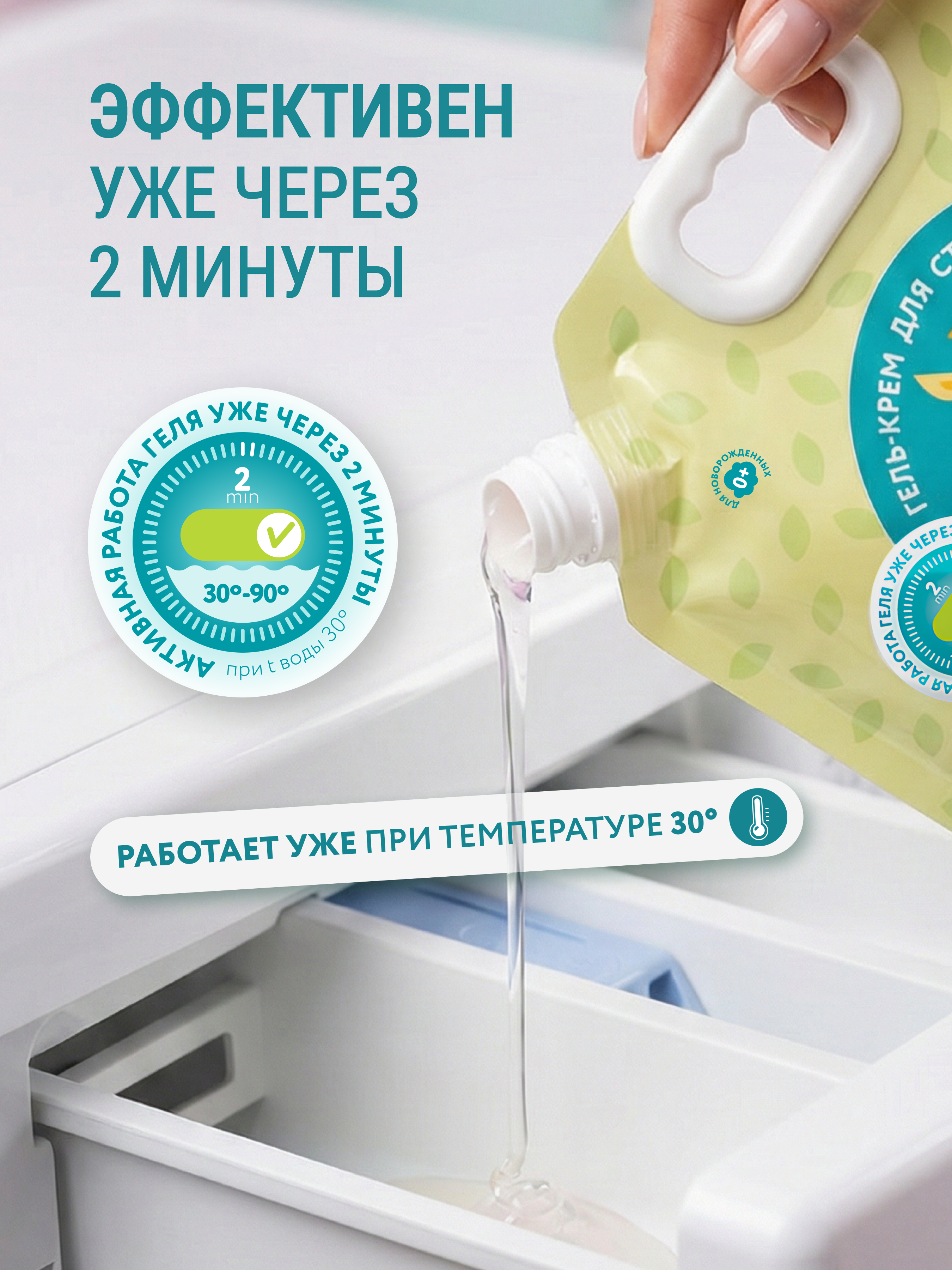 Гель для стирки LOVULAR Giraffe 1лх3шт - фото 4