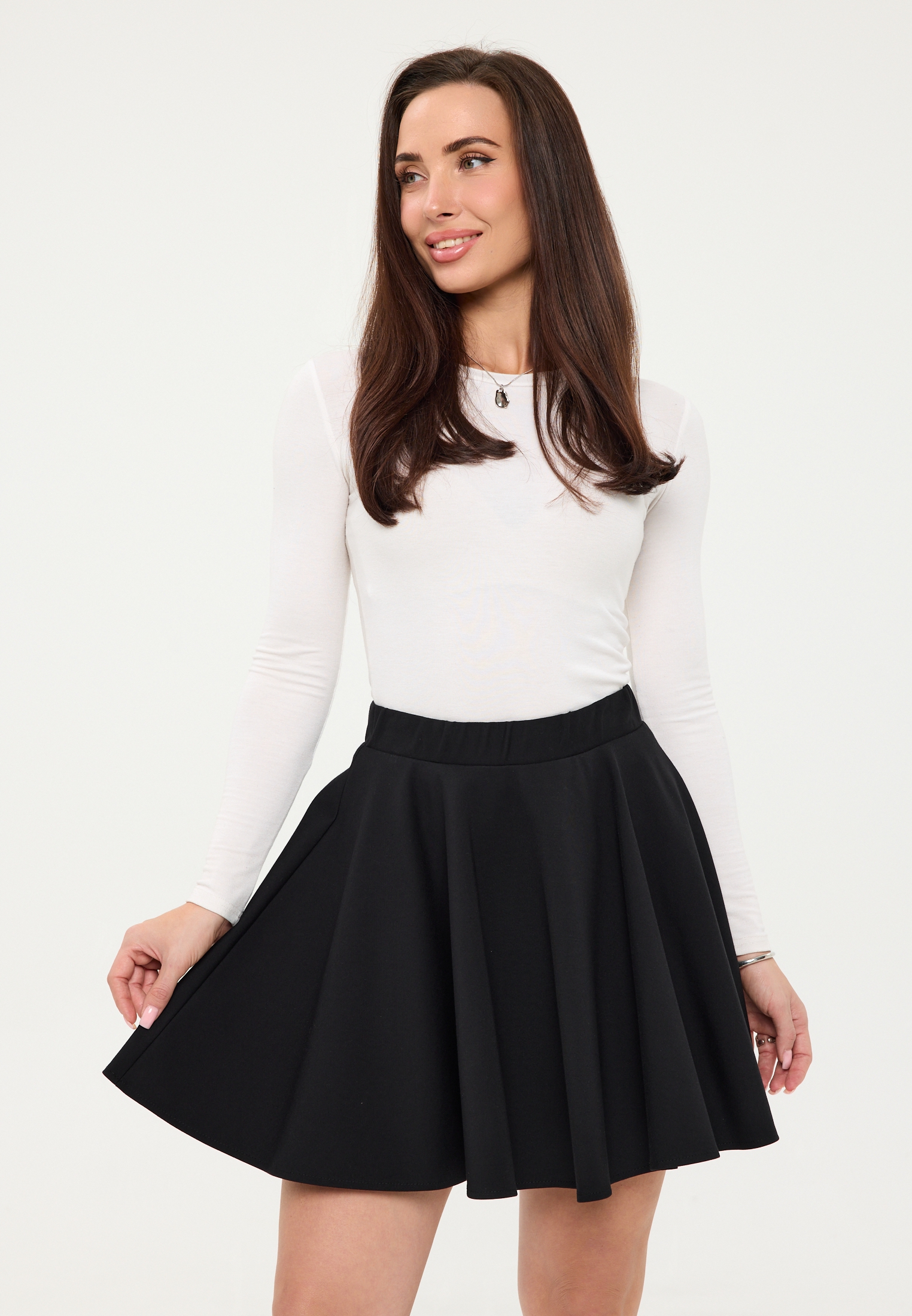 Юбка Stylish AMADEO AWS-5005-черный - фото 7