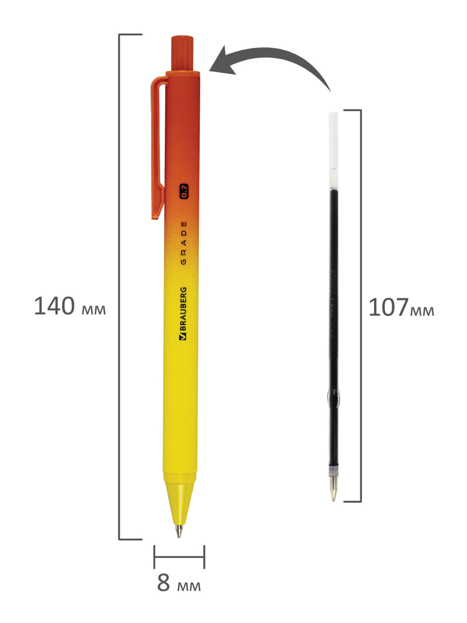 Ручка шариковая Brauberg 3 шт. - фото 13