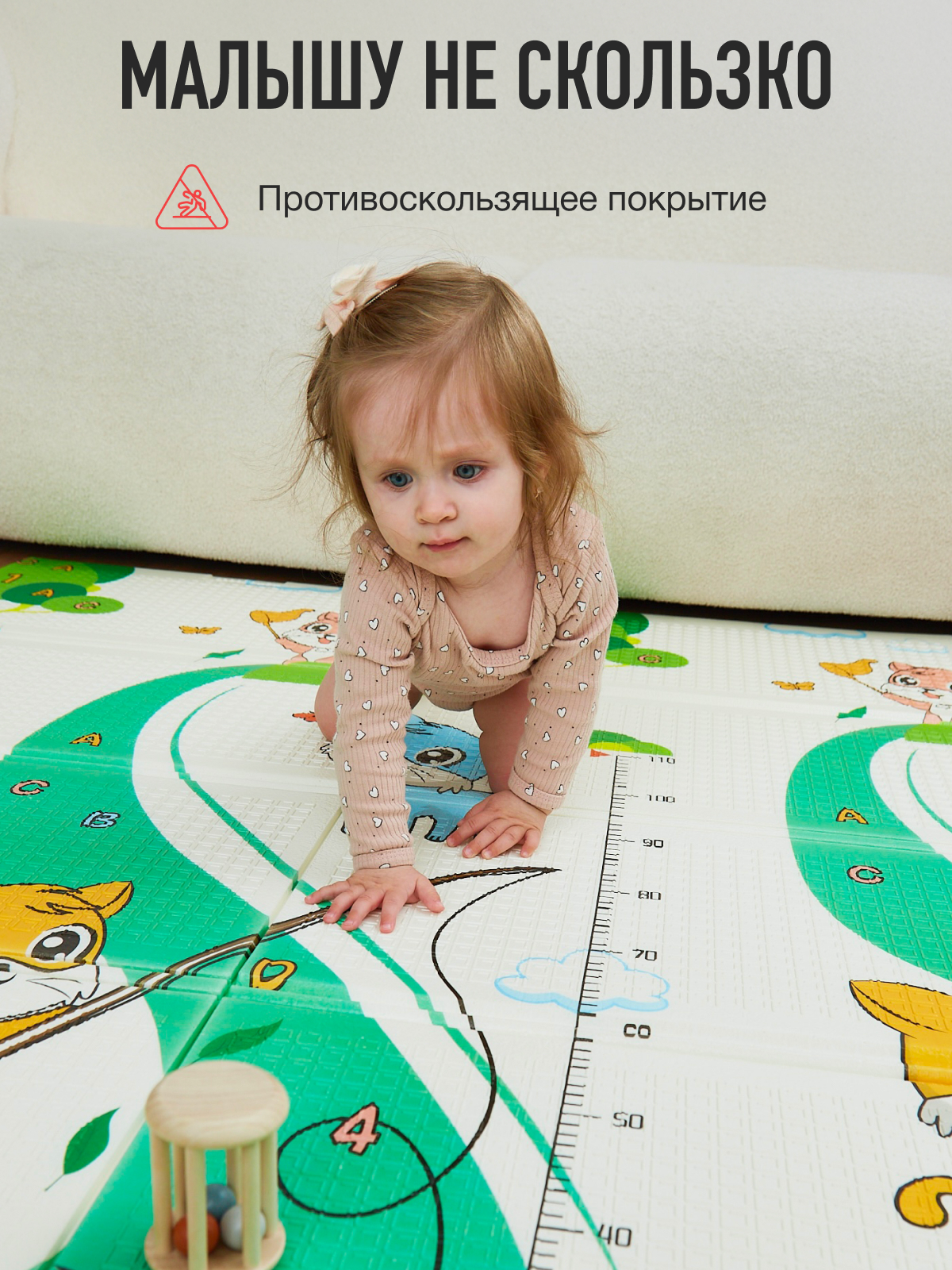 Детский складной коврик Mamagoods Котики и собачка 120 x 180 см 1 шт. - фото 10