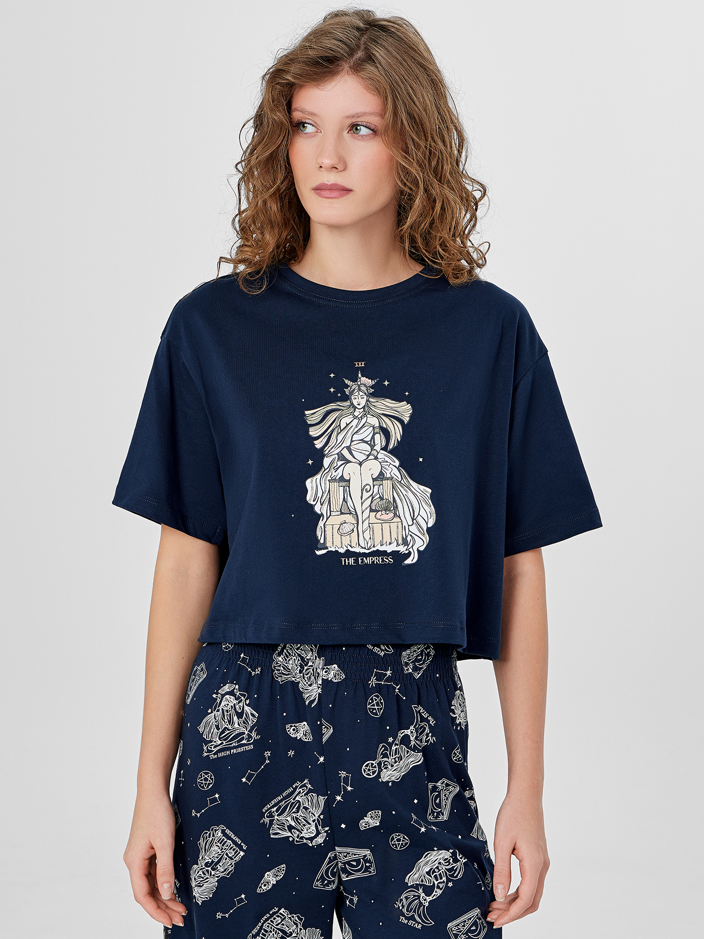 Пижама Mark Formelle (Марк Формэль) 592444/т.синий +таро на синем - фото 3