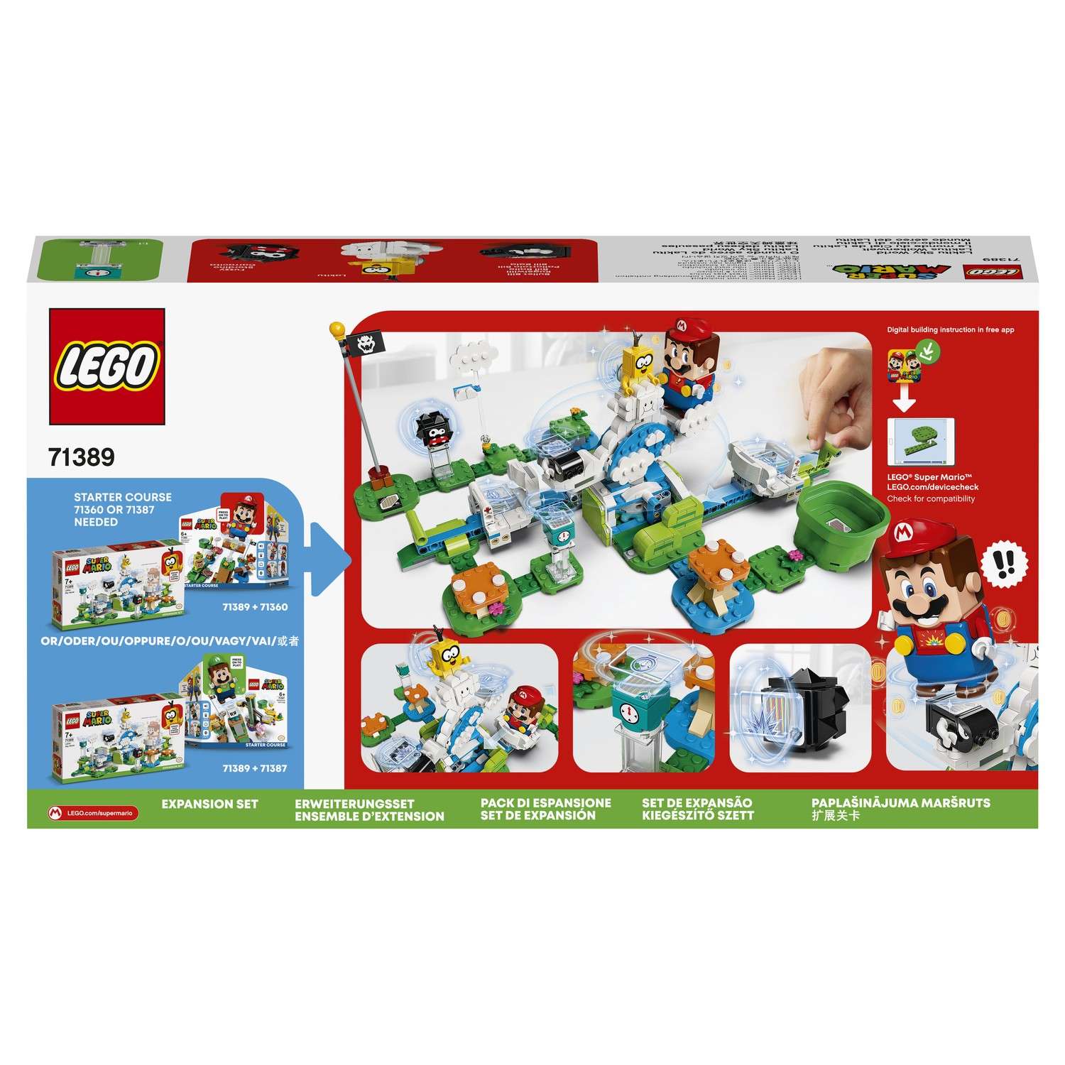 Конструктор LEGO Super Mario Небесный мир лакиту блочный - фото 3