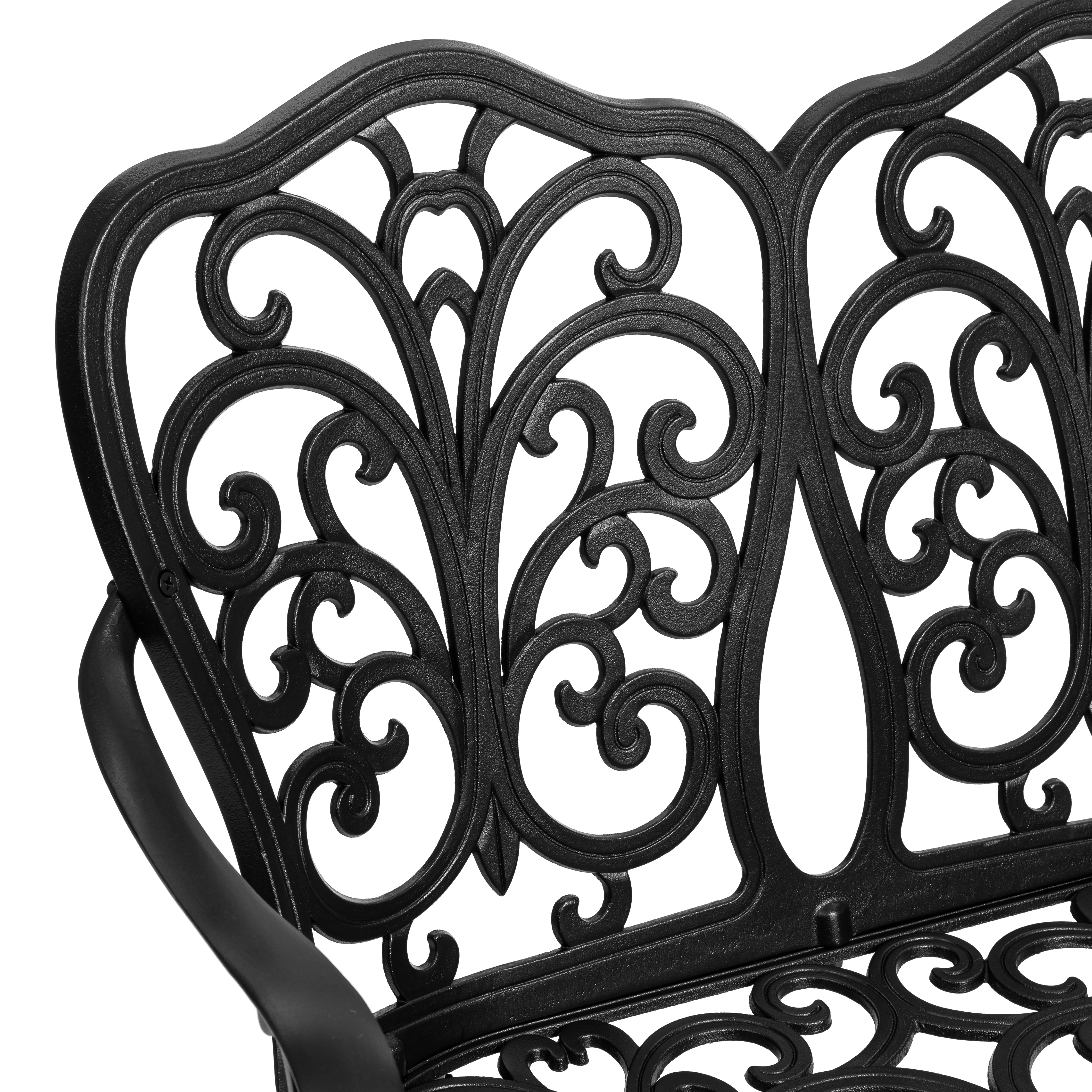 Садовая скамья TETCHAIR Симфония алюминий черный - фото 10