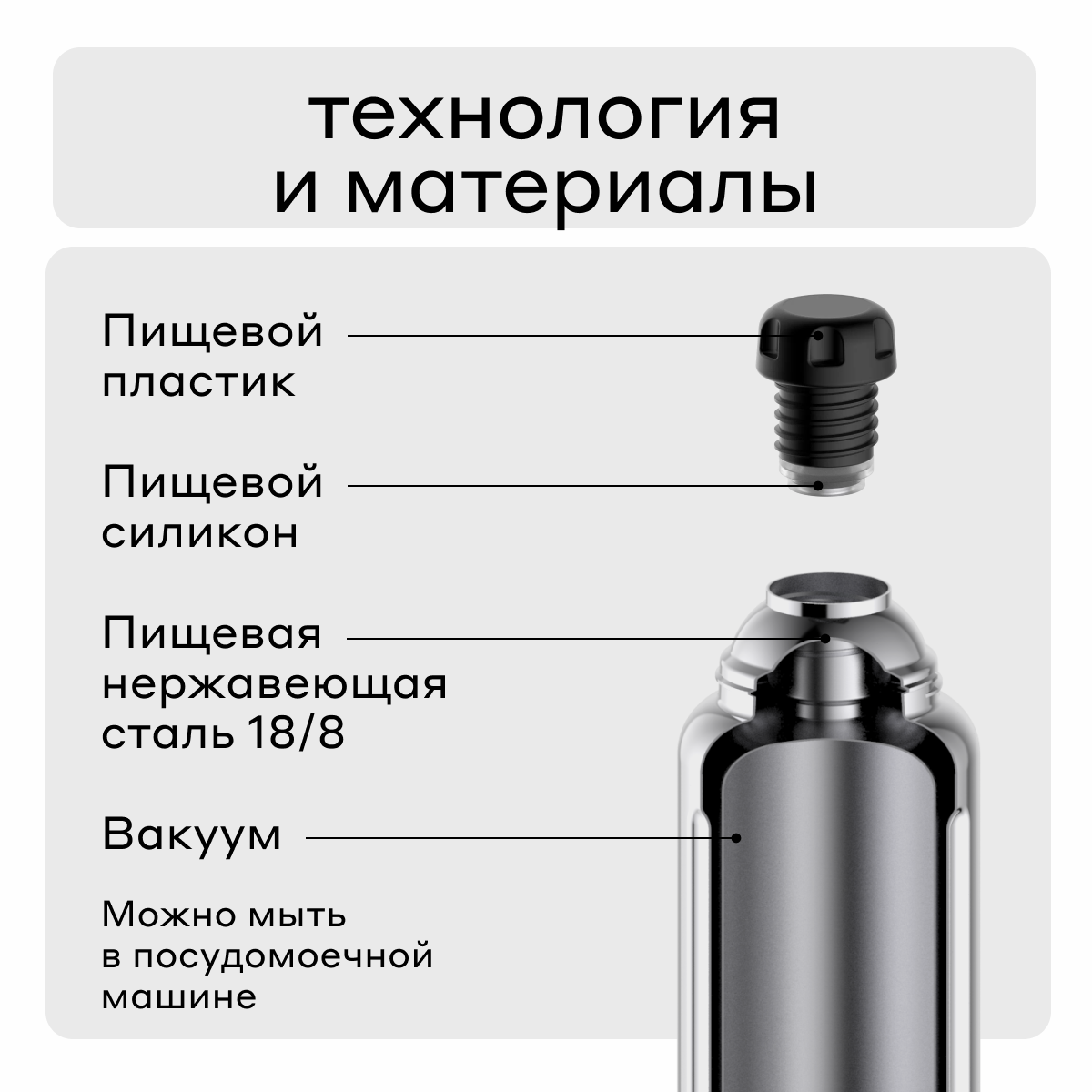 Термос Flask 1 литр для напитков Bobber Flask светло-голубой - фото 5