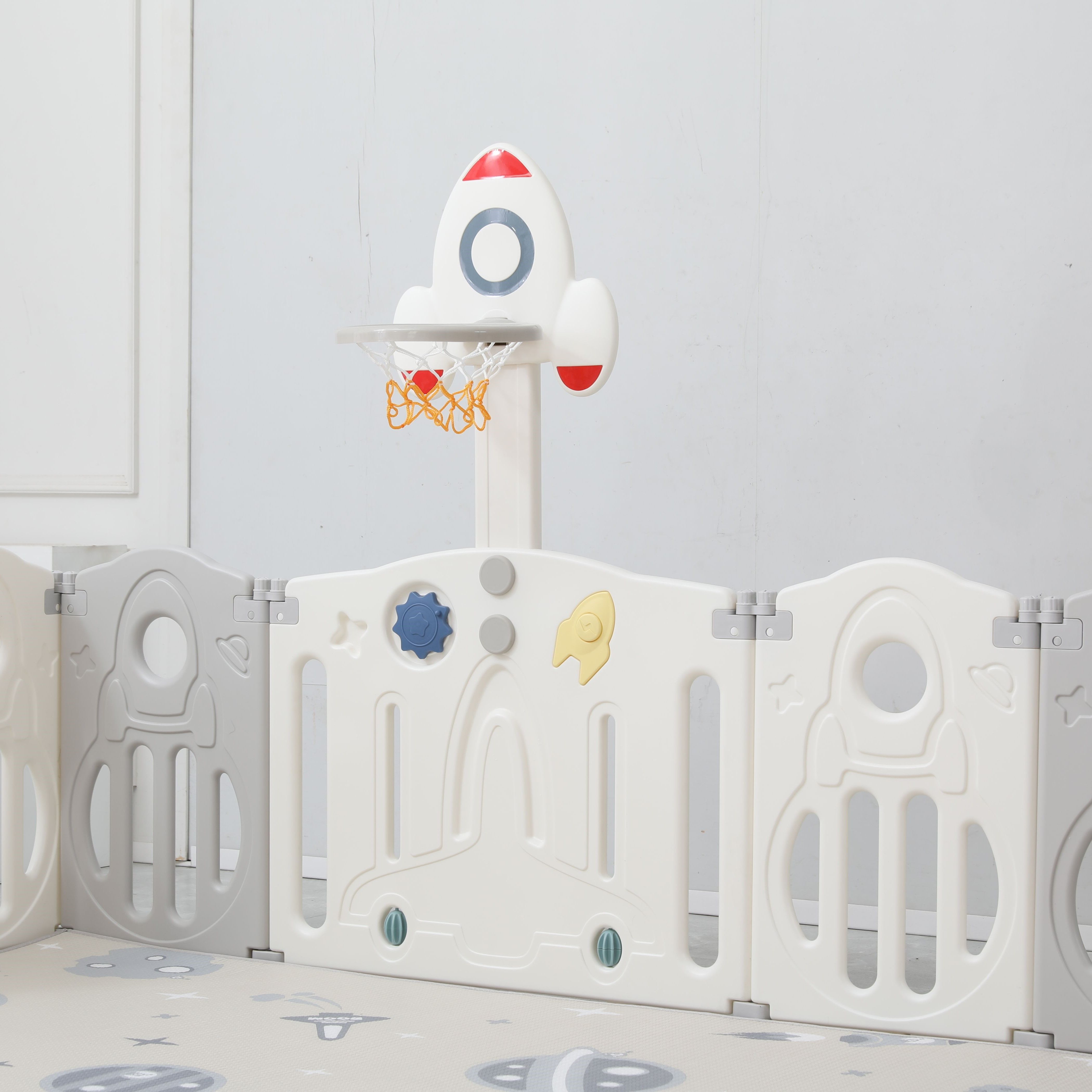 Манеж UNIX Kids supreme space 200x240 cm Grey PPSUSP18GRY - фото 7