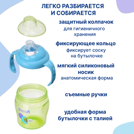 Поильник Uviton 230 мл в ассортименте
