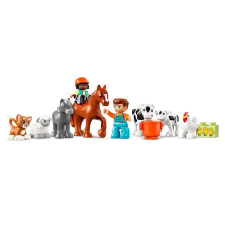 Конструктор LEGO DUPLO Уход за животными на ферме блочный
