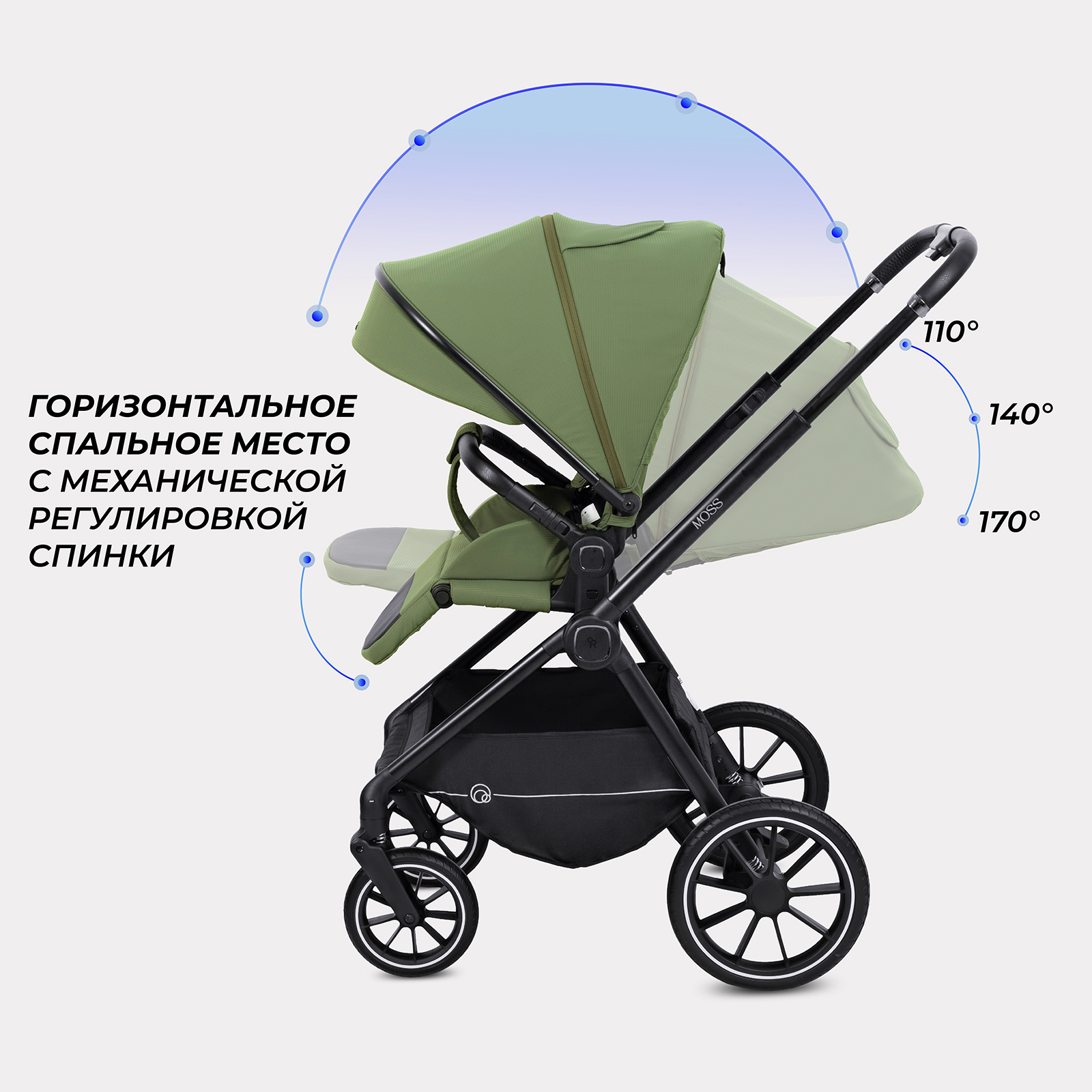 Коляска 2в1 Rant Moss 2 в 1 зеленый - фото 7
