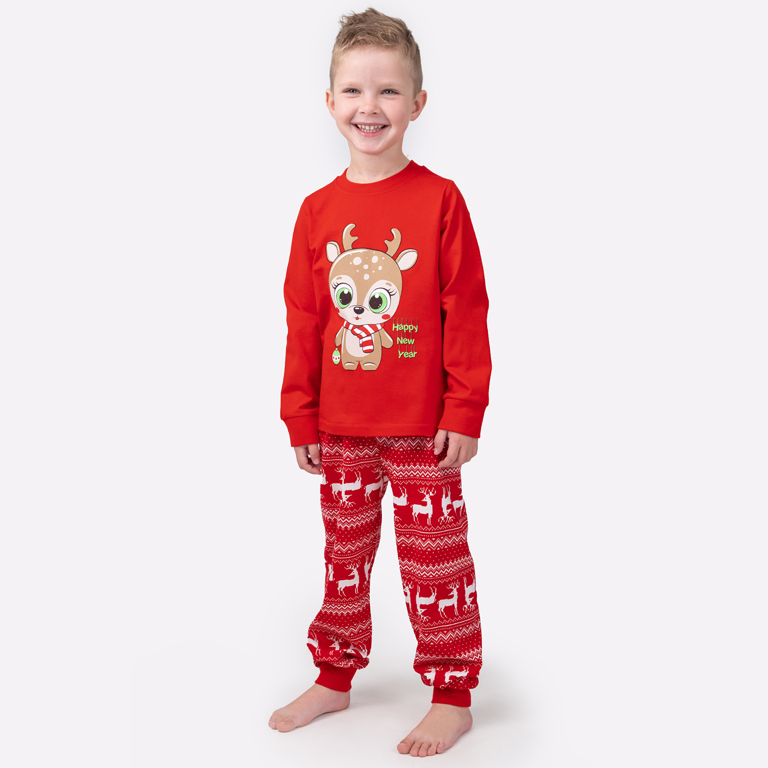 Пижама HappyFox HF00147красный - фото 2