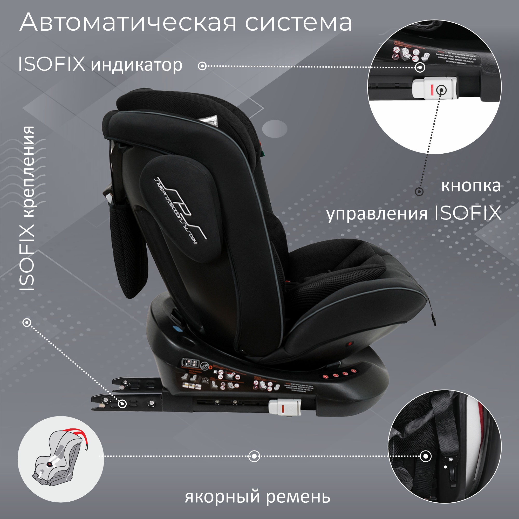Автокресло Sweet Baby Crosstour Isofix 0+/1/2/3 (0-36 кг) черный - фото 2