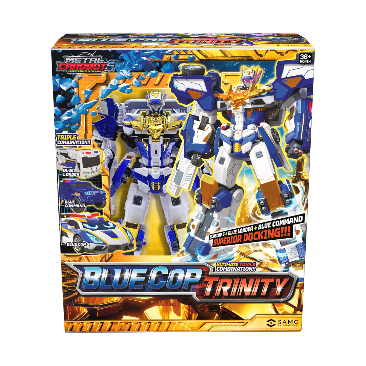 Игровой набор METAL-CARDBOT Блю Коп Тринити - фото 12