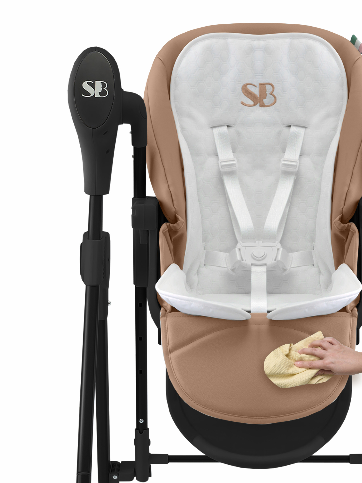 Стульчик для кормления Sweet Baby Fiesta Black Beige бежевый - фото 20