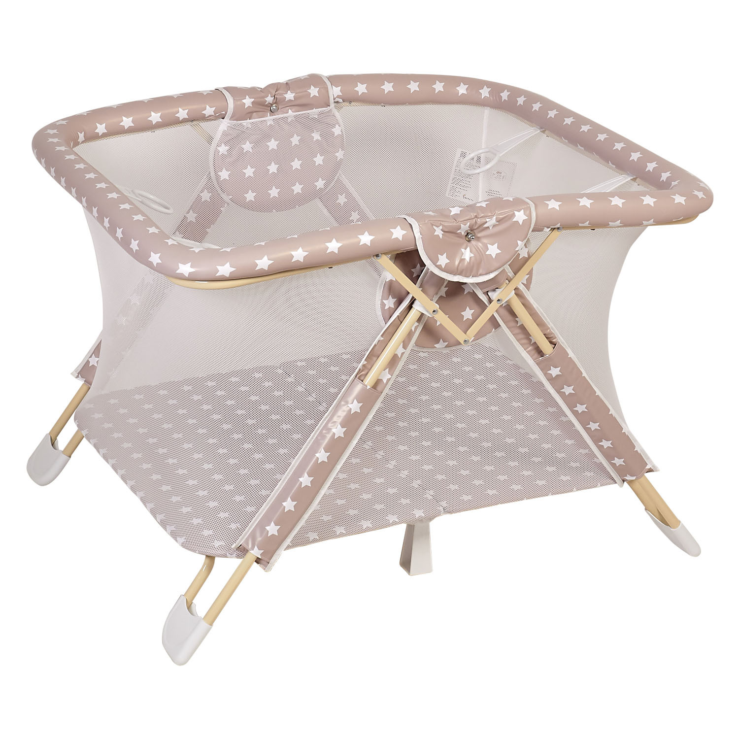 Манеж кровать Polini kids Comfort Звезды 0002159-12 - фото 1