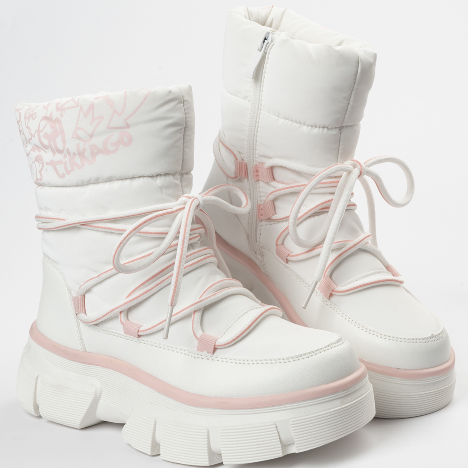 Дутики TikkaGo 5U17_202504_white-pink - фото 1