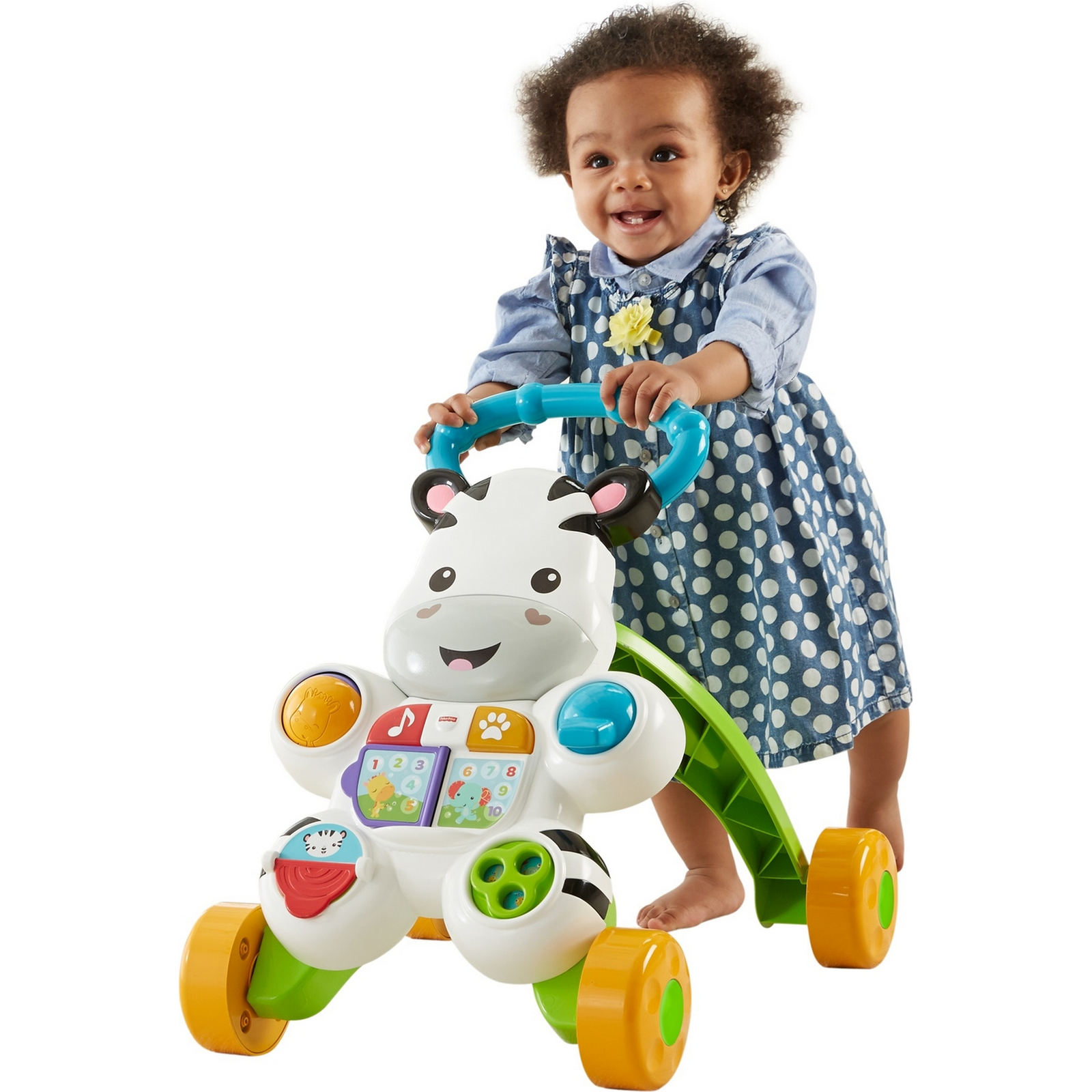 Ходунки Fisher Price Зебра с ручкой - фото 11