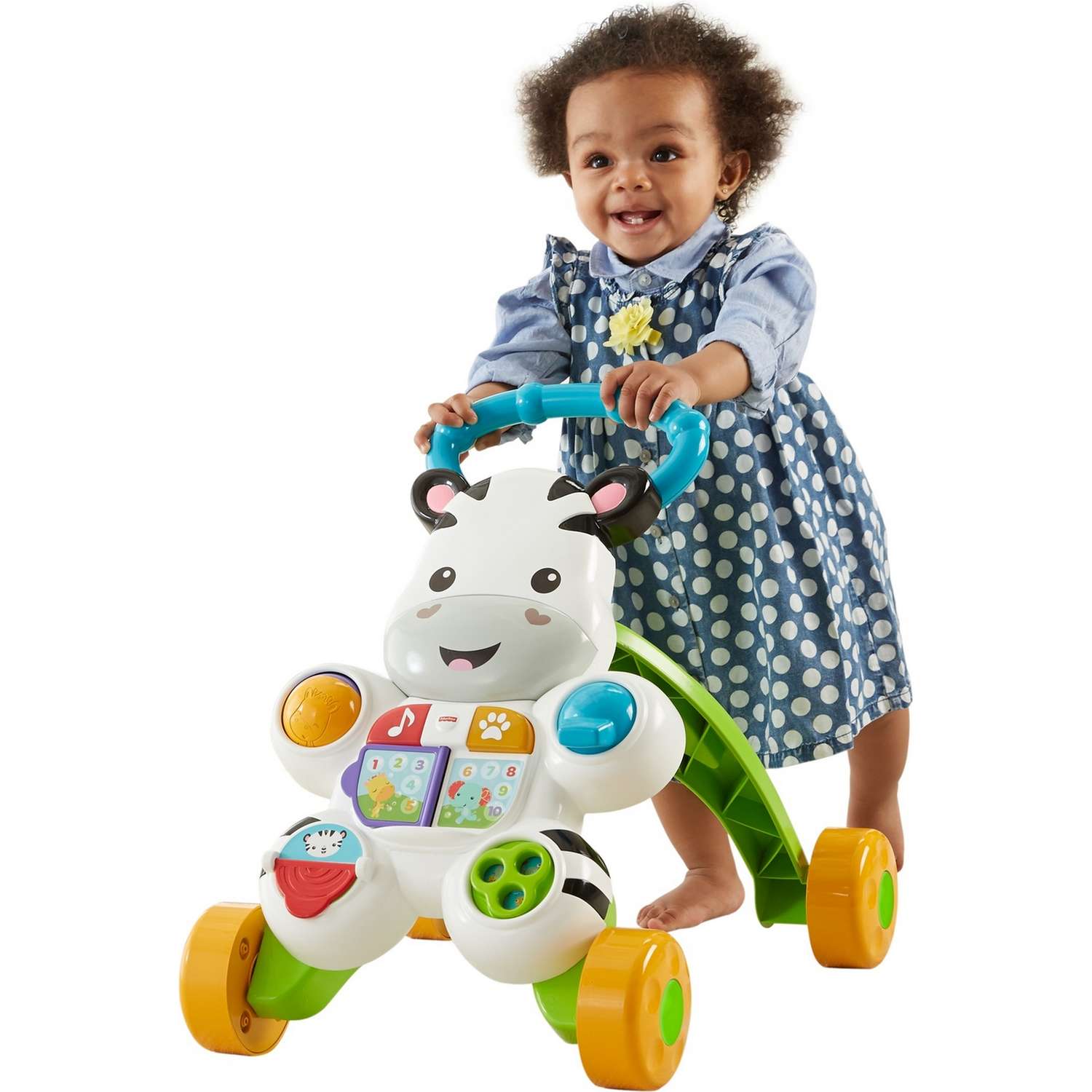 Ходунки Fisher Price Зебра с ручкой - фото 11