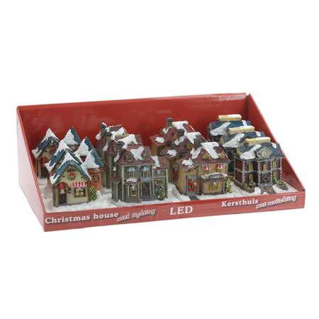 Cтатуэтка KOOPMAN Рождественский домик с подсветкой 10*8*5.5см ACD000023