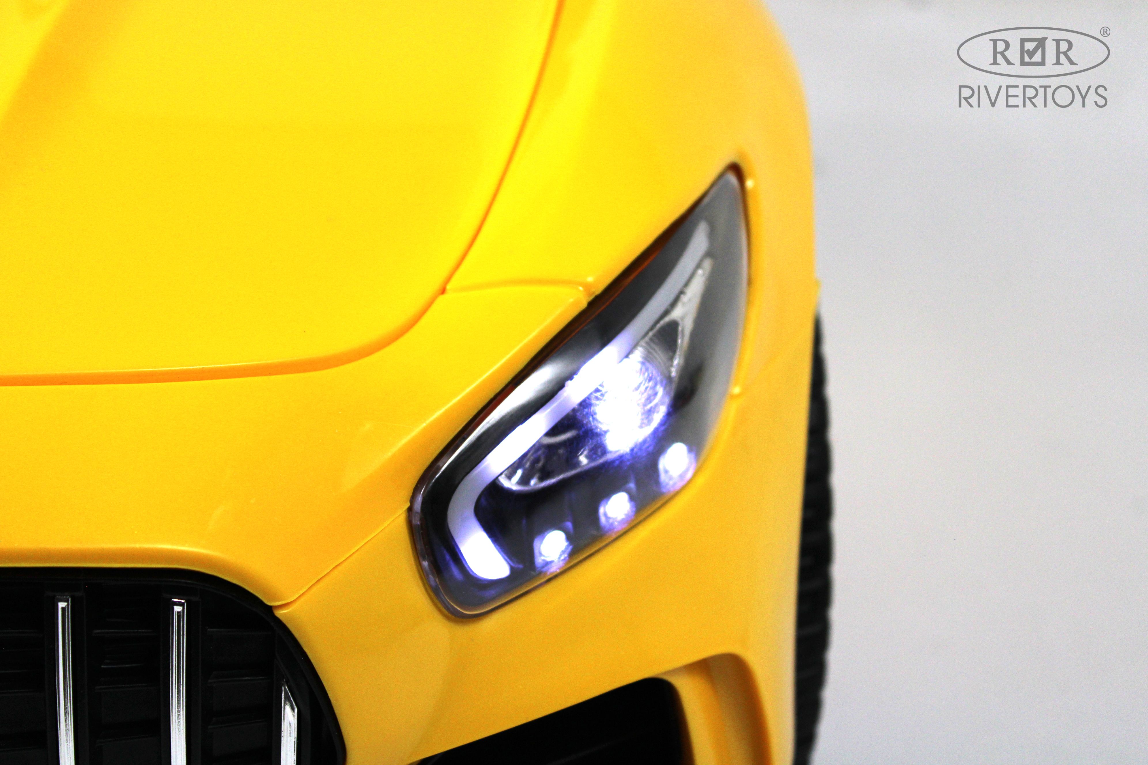 Электромобиль RIVERTOYS Mercedes X777XX-AMG-YELLOW С пультом ДУ - фото 5