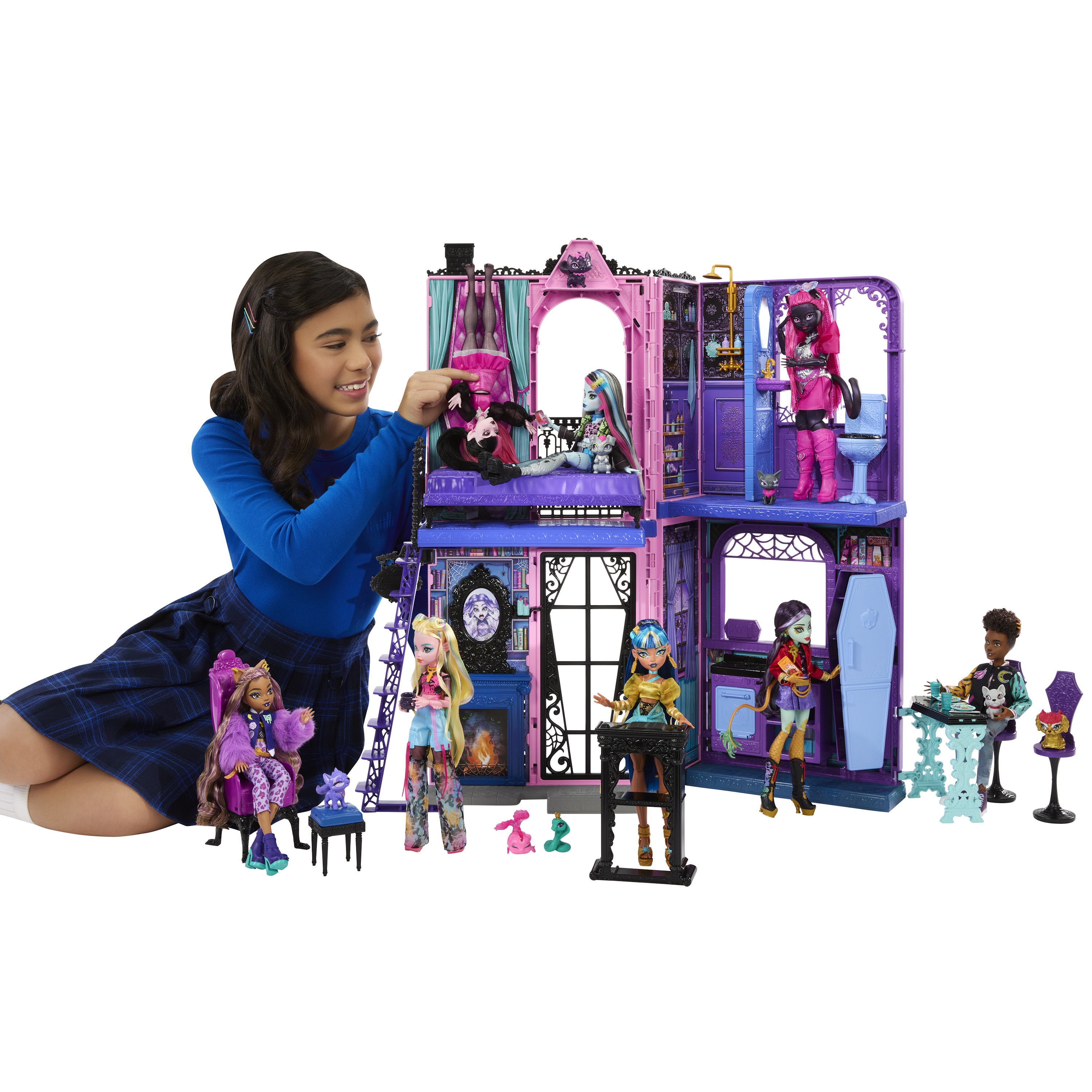 Домик для кукол Monster High с мебелью JBF16 - фото 7
