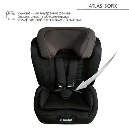 Автокресло Olsson Atlas Isofix Black-Gray Isofix 1/2/3 (9-36 кг)