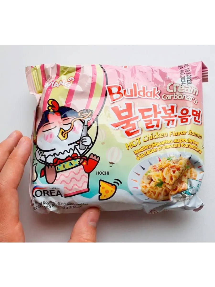 Лапша быстрого приготовления Samyang острая курица и крем-карбонара - фото 7