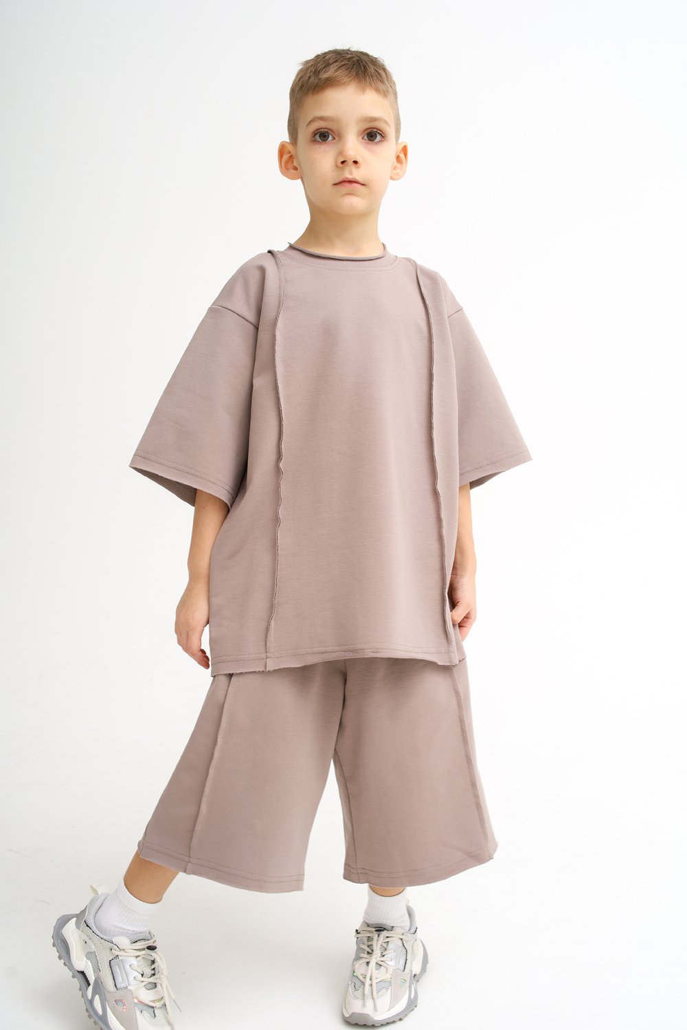 Футболка MINIDINO Т-Д-065Футболка со швами наружу мокко - фото 1
