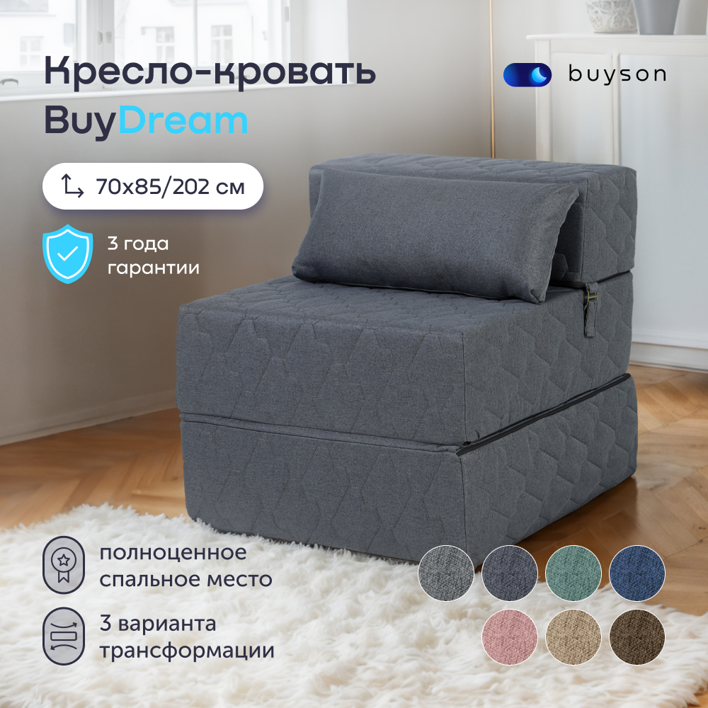 Кресло buyson BuyDream синий - фото 1