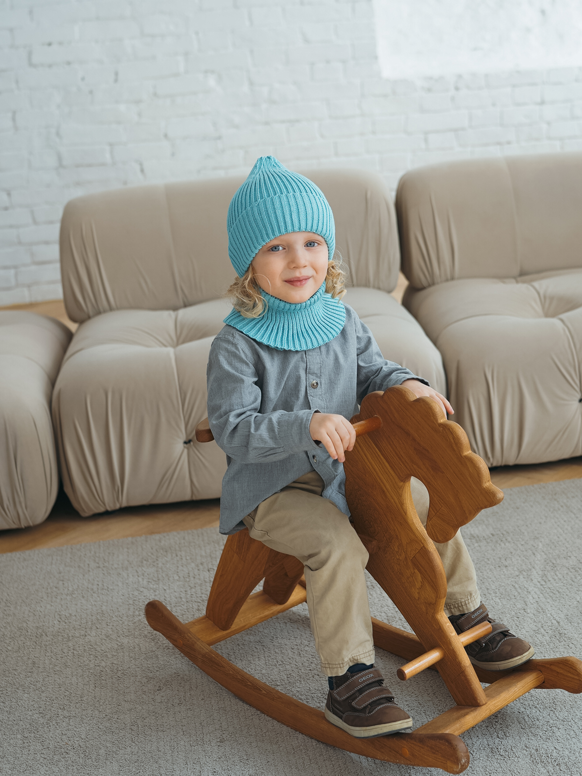 Шапка-бини Starkoff Kids Д300653 - фото 3