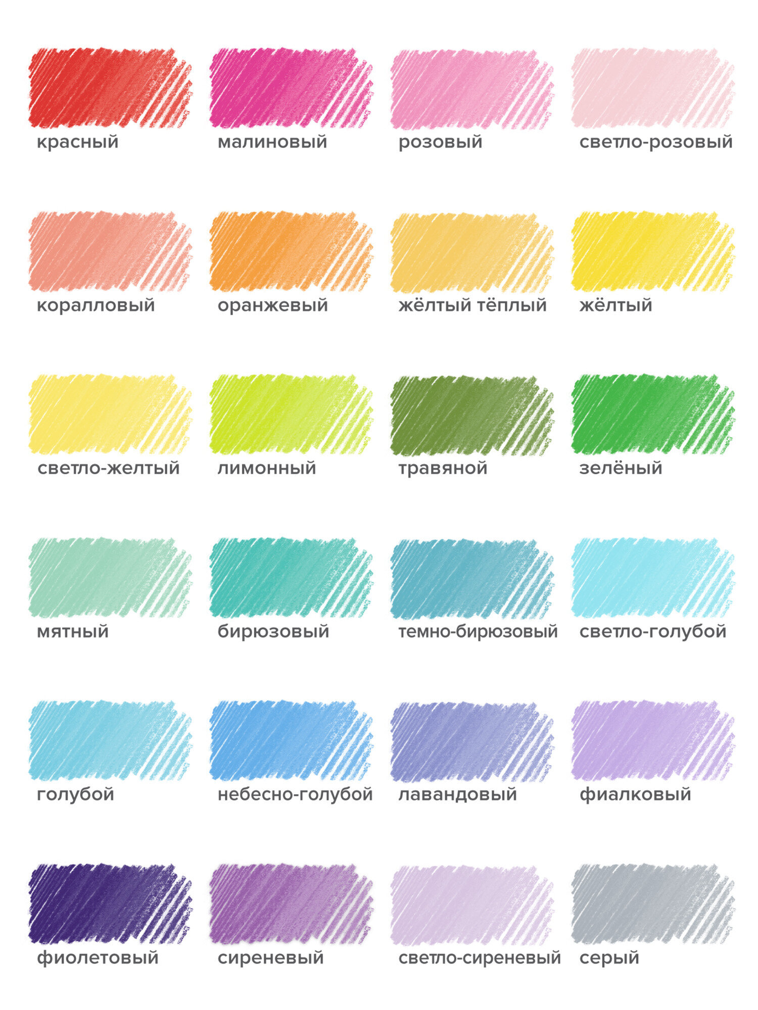 Карандаши цветные Brauberg 24 шт. - фото 2