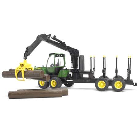Трактор Bruder John Deere с прицепом