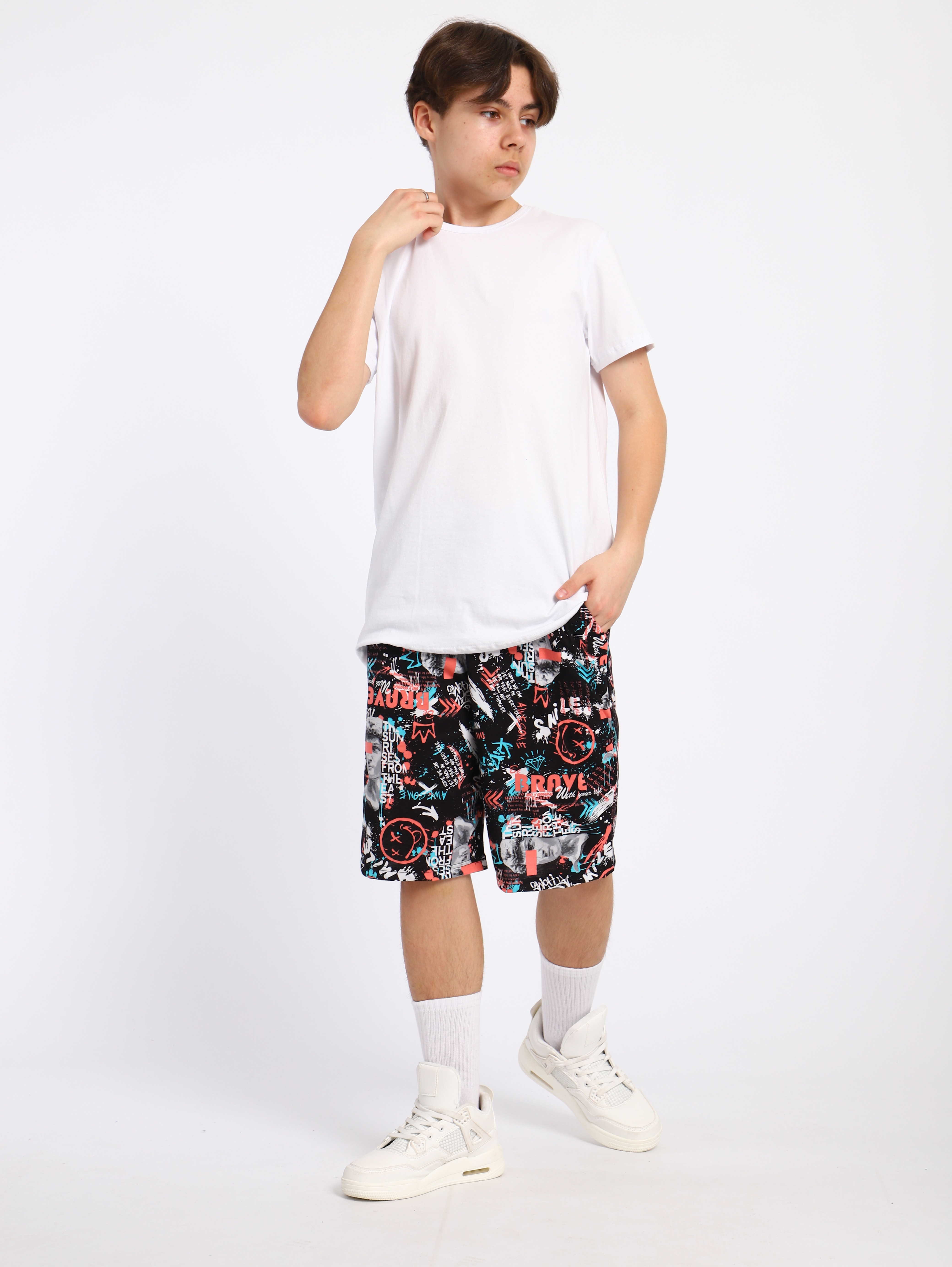 Шорты ЛАДОШКИ Шорты Федор черный граффити - фото 8