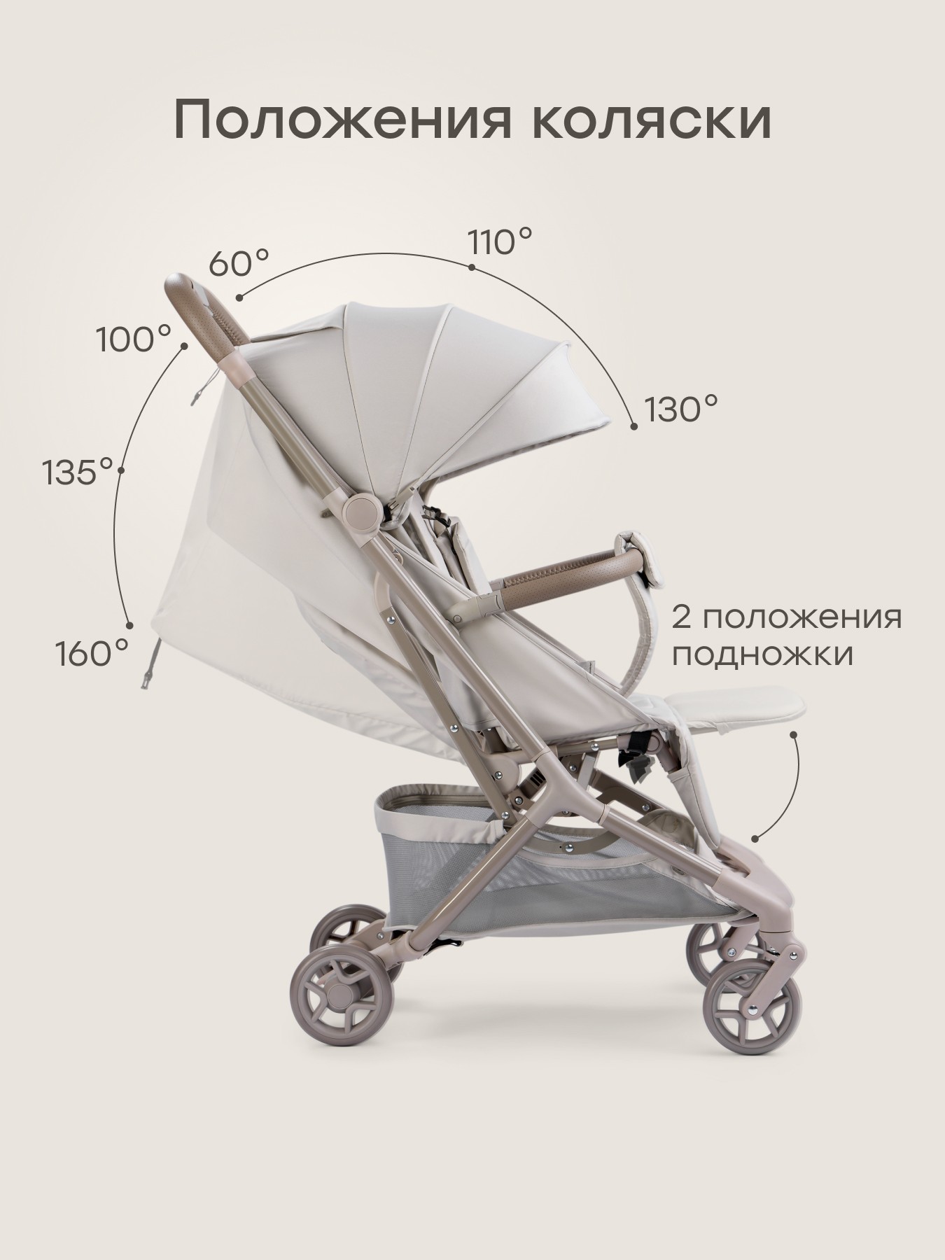 Коляска прогулочная Happy Baby Aira серый - фото 8