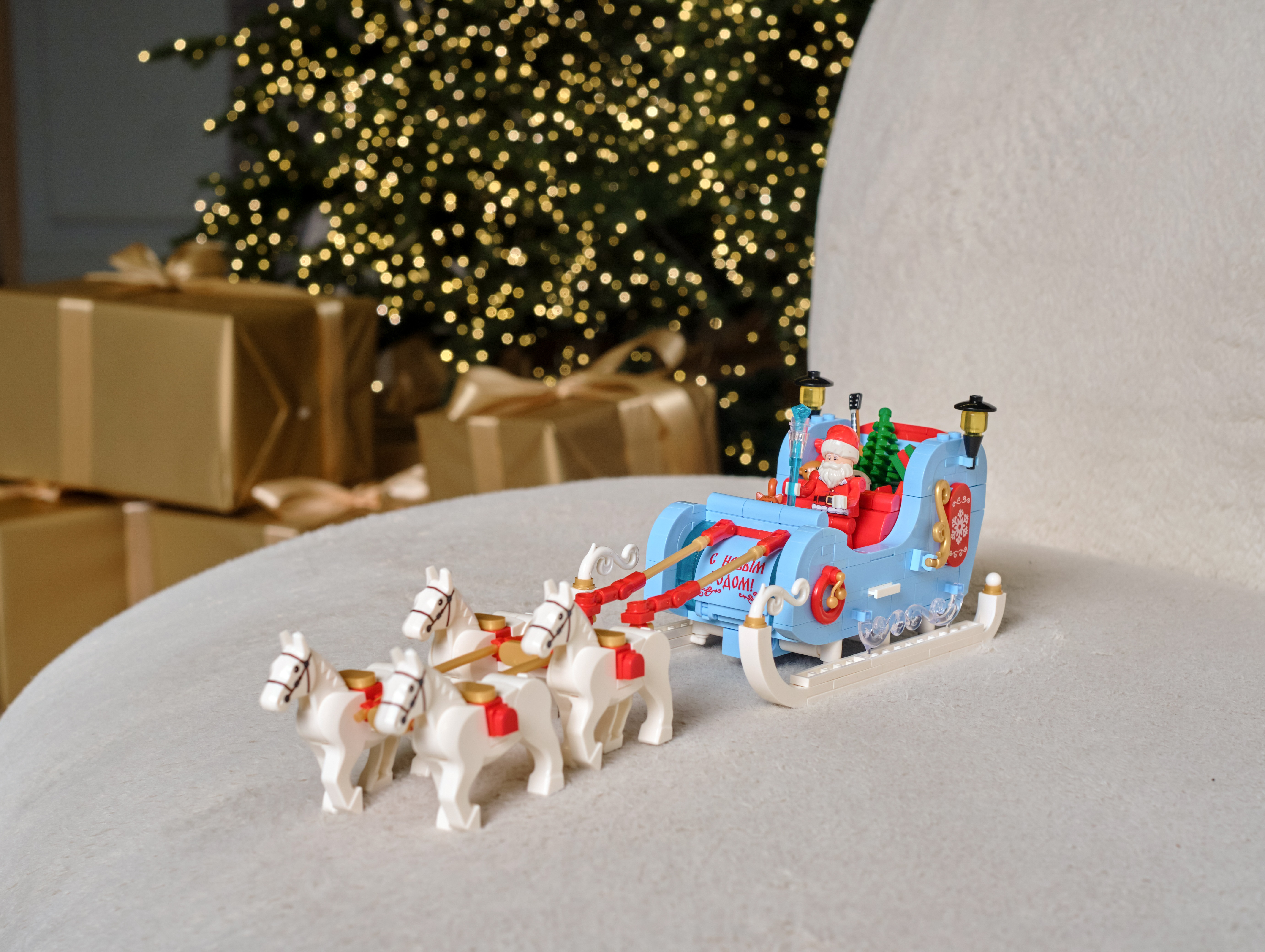 Конструктор brick labs Сани Деда Мороза 359 дет. - фото 9