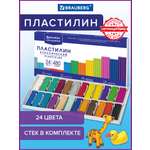 Пластилин Brauberg 24 цв.