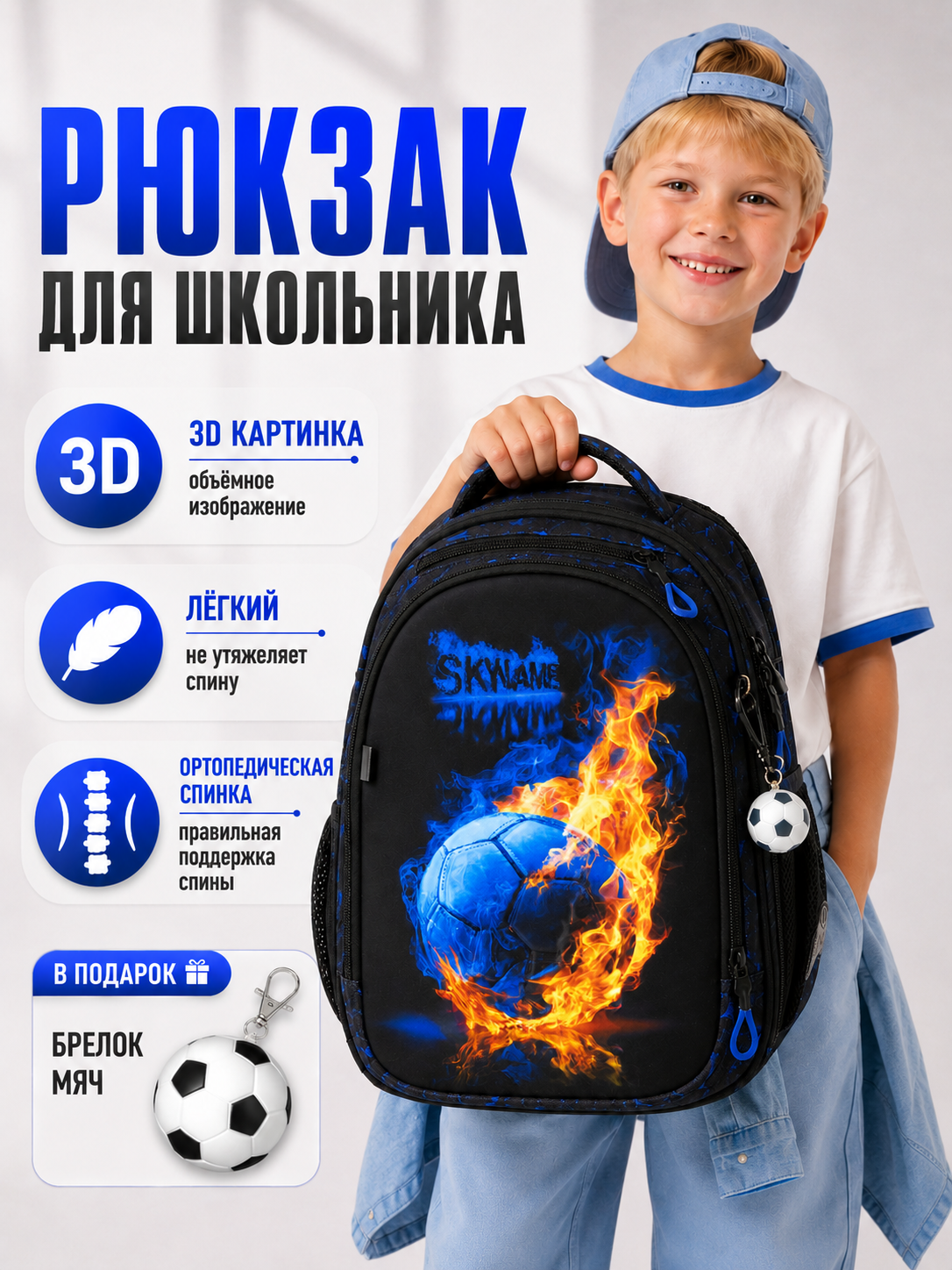 Рюкзак SkyName для мальчика 8 в 1 - фото 2