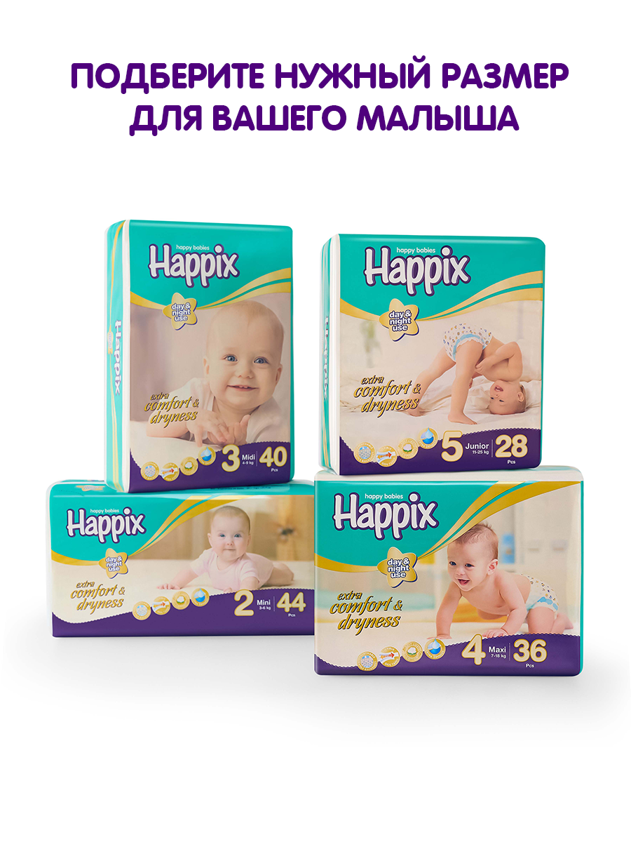 Подгузники Happix для новорожденных 5 (11-25 кг) 28 шт. - фото 14