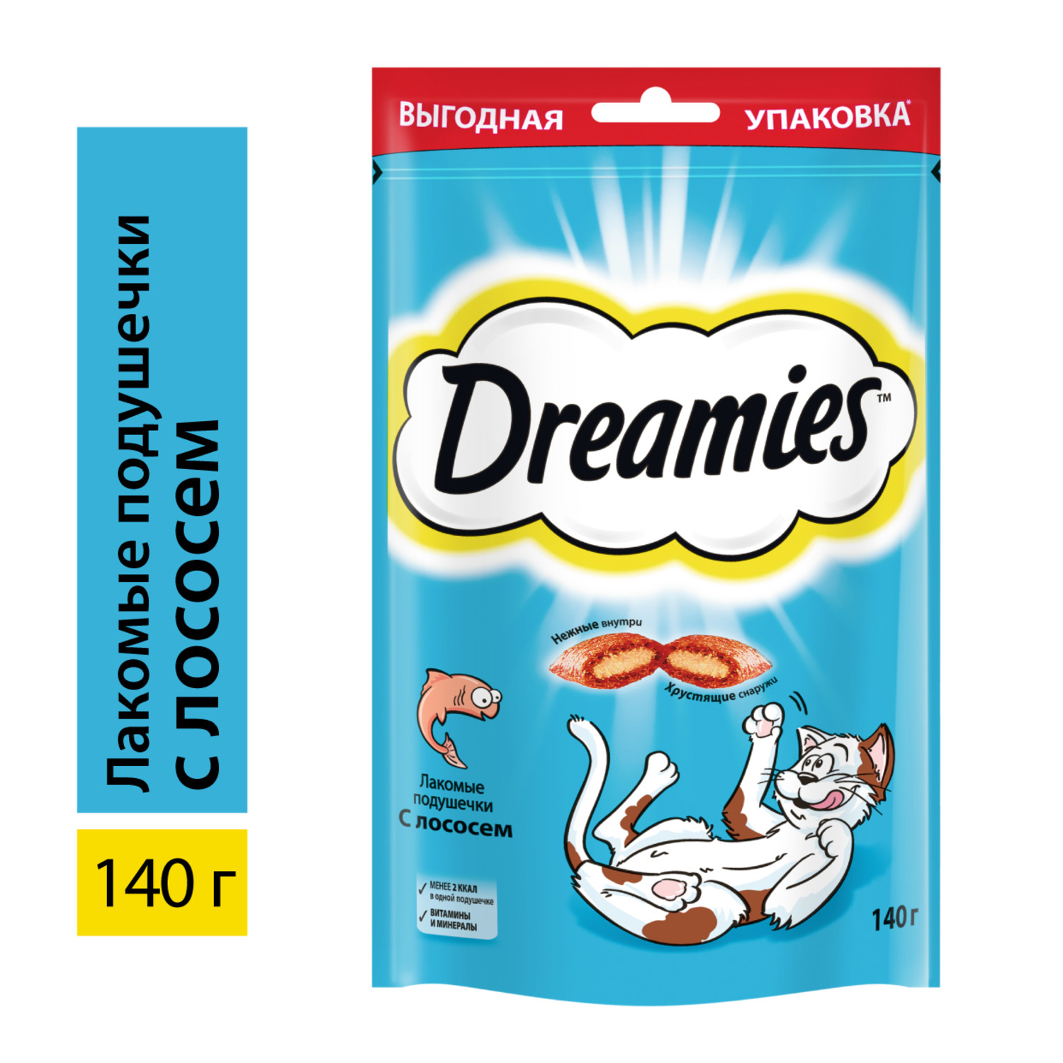 Лакомство для кошек Dreamies 140г с лососем - фото 1
