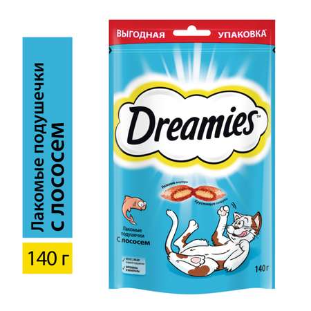 Лакомство для кошек Dreamies 140г с лососем
