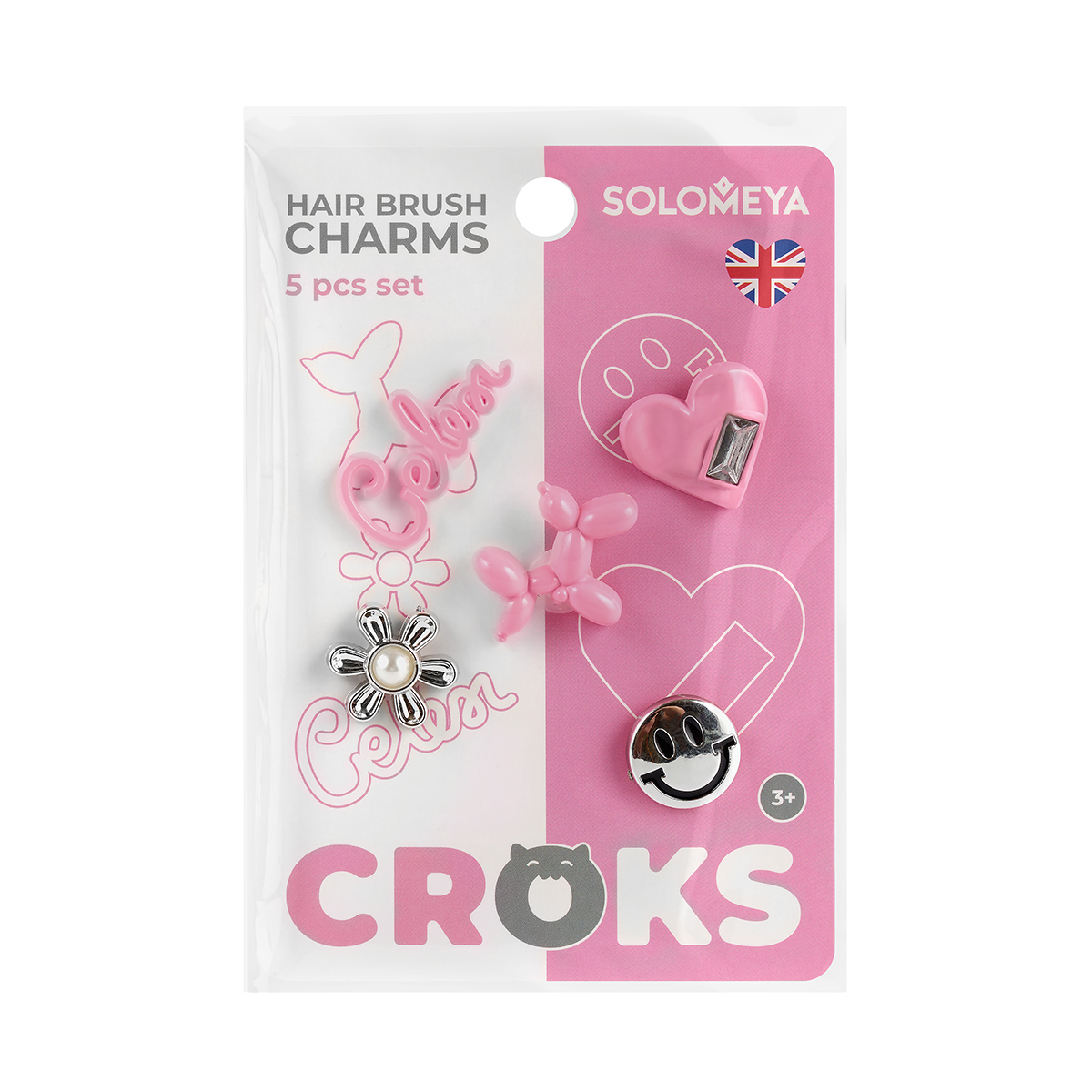 Solomeya Набор украшений для расчески, Классика, 5 шт./Set of charms for hair brush, Classic design, 5 pcs. - фото 2