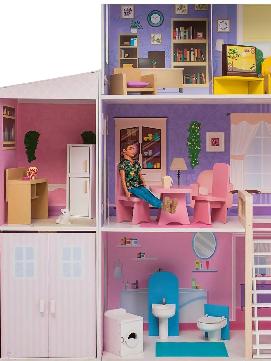 Домик для кукол PAREMO 135 см с мебелью PD316-03 - фото 7