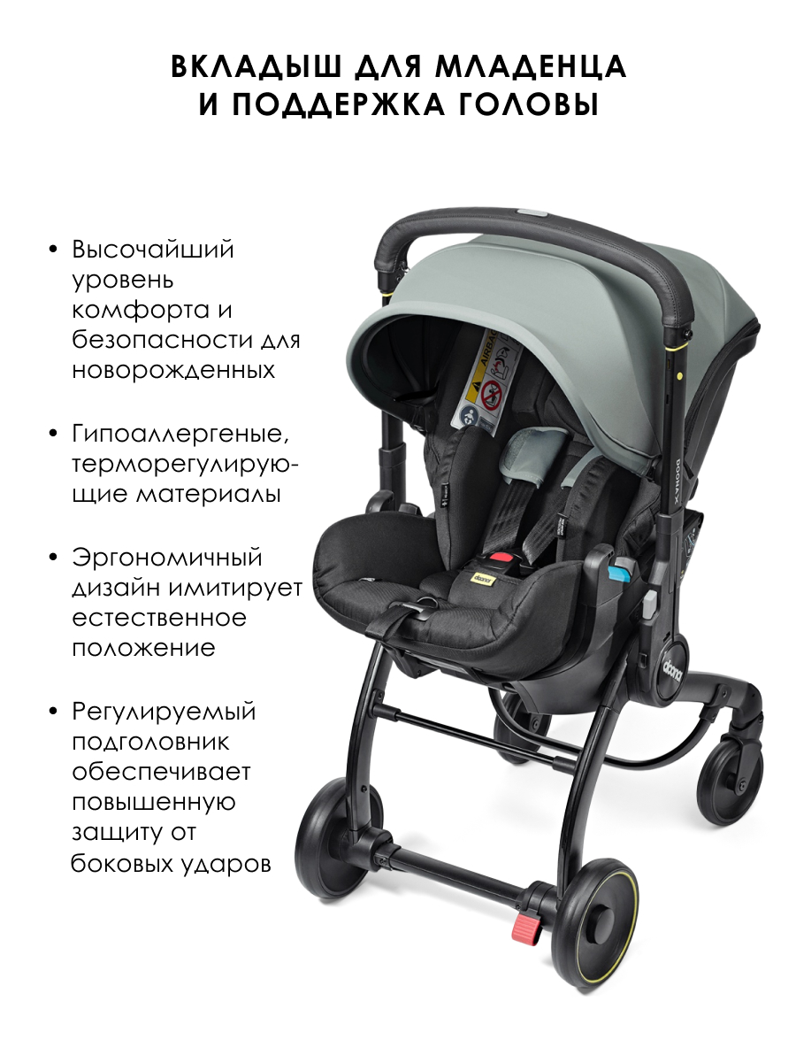 Автокресло Doona X Dusty Sage Isofix 0 (0 -13 кг) серый - фото 4