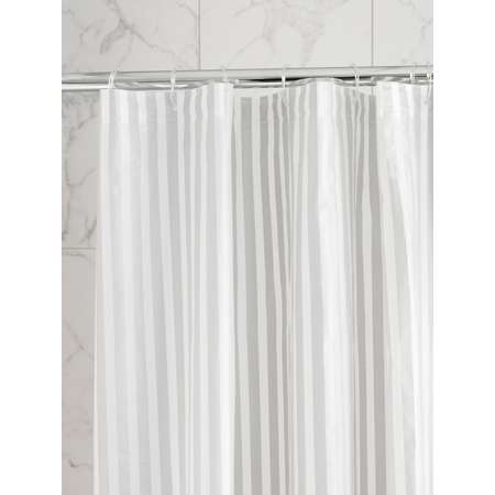 Шторка для ванной и душа DeNASTIA mat stripe 180x200 см ПЕВА серый S000136